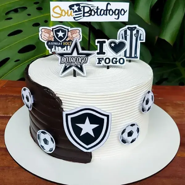 Bolo de Aniversário do Botafogo campeao da libertadores 2024